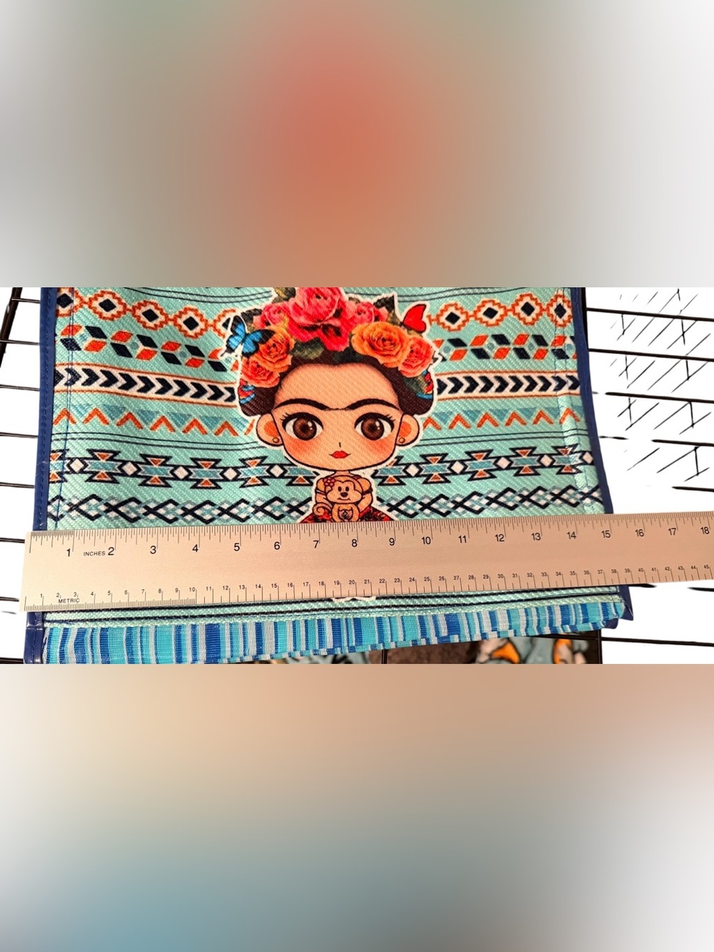 NWOT Frida Kahlo Reusable Mesh Mercado Shopping Bag - Picture 7 of 8